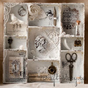 vintage shadowbox